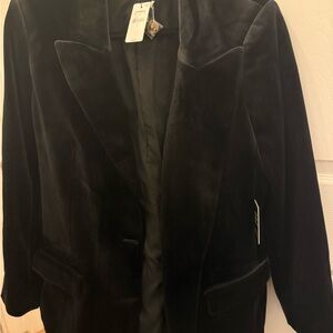 Express Black Velvet Blazer